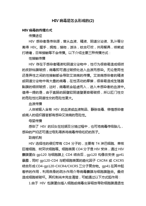 HIV病毒是怎么形成的（2）