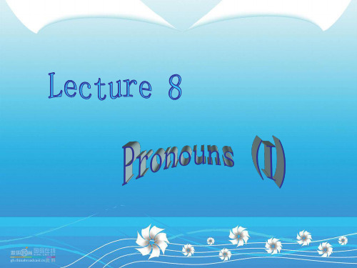 Lecture 8 Pronouns (I) 英语语法教学课件