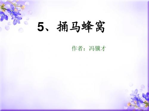 5.捅马蜂窝