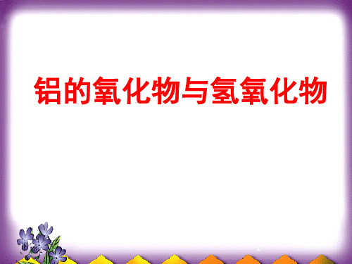 铝的氧化物与氢氧化物课件