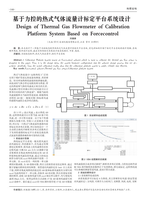 基于力控的热式气体流量计标定平台系统设计