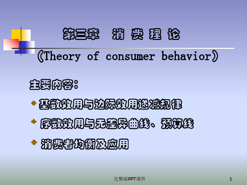 微观经济学,完整第4章20090928ppt课件