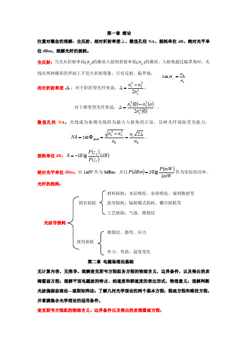 导波光学复习提纲