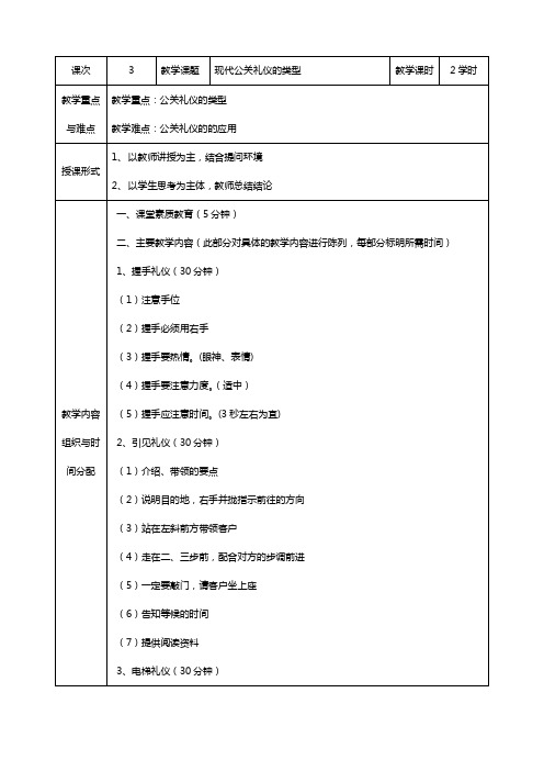 公关礼仪教案首页