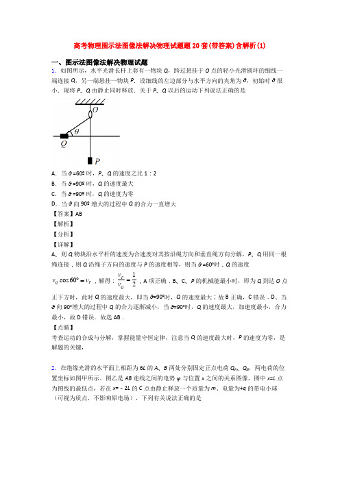 高考物理图示法图像法解决物理试题题20套(带答案)含解析(1)