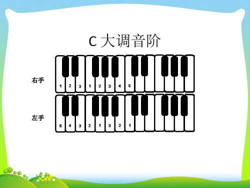 人教版六年级音乐下册：钢琴常用音阶指法图