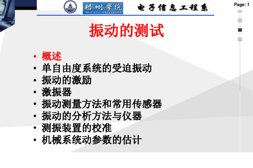 测试技术基础第六章_振动的测试