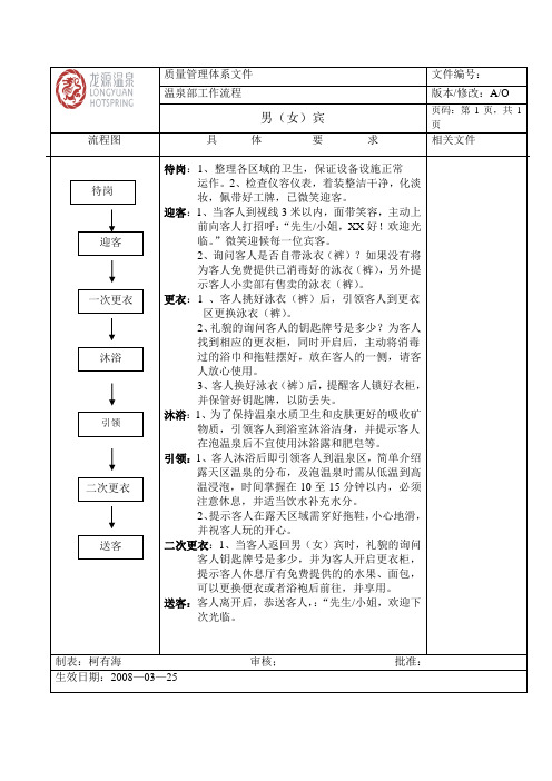 【温泉管理】男女宾工作流程