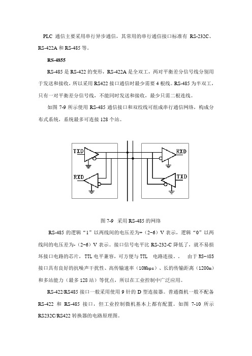 PLC常用通信接口标准3RS485