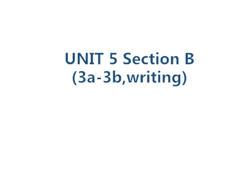 人教版英语八年级下册Unit5 Section B(3a-3b)课件