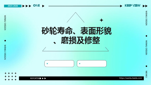 砂轮寿命、表面形貌、磨损及修整