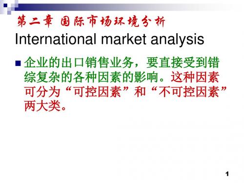 国际市场营销环境分析(东道国) 共18页PPT资料