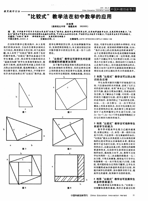 “比较式”教学法在初中数学的应用