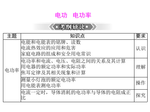 中考物理专题复习课件之电功和电功率 人教版优秀课件