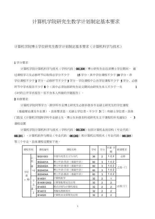 新-研究生培养方案