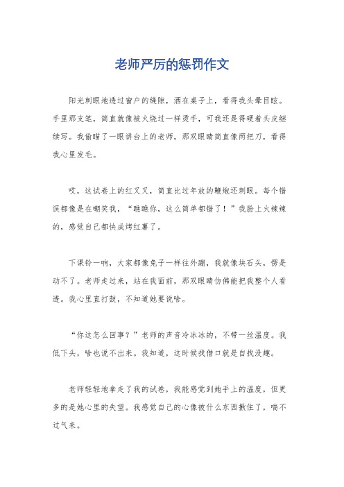 老师严厉的惩罚作文