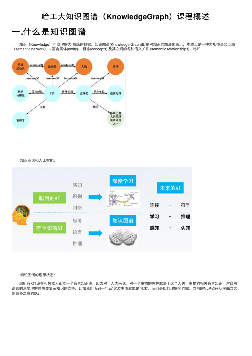 哈工大知识图谱（KnowledgeGraph）课程概述