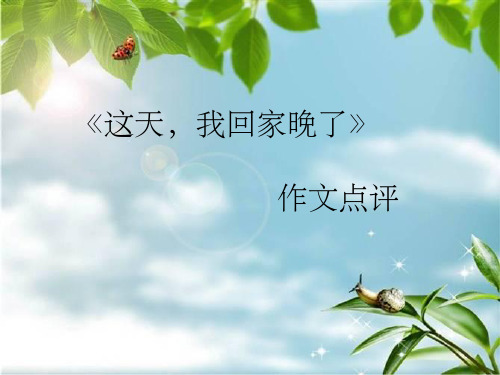 作文《这天,我回家晚了》ppt课件