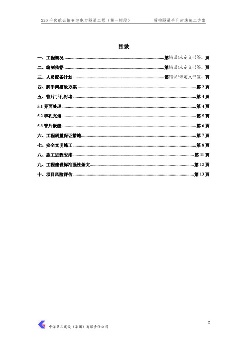 手孔封堵施工方案.