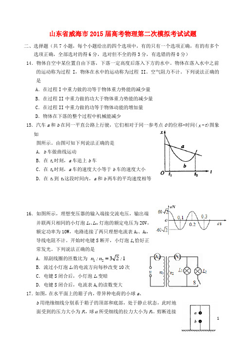 山东省威海市高考物理第二次模拟考试试题