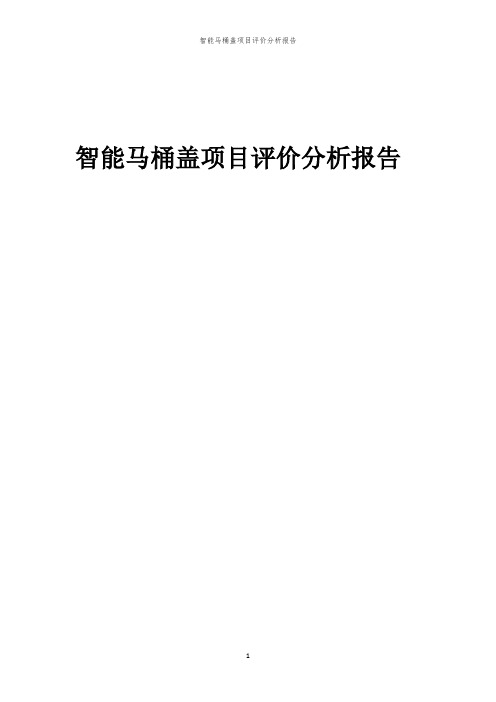 2023年智能马桶盖项目评价分析报告