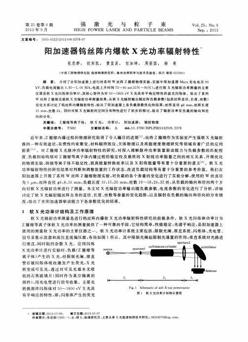 阳加速器钨丝阵内爆软X光功率辐射特性