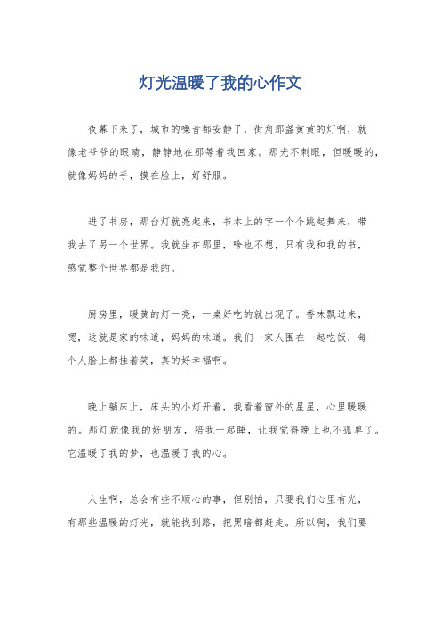 灯光温暖了我的心作文