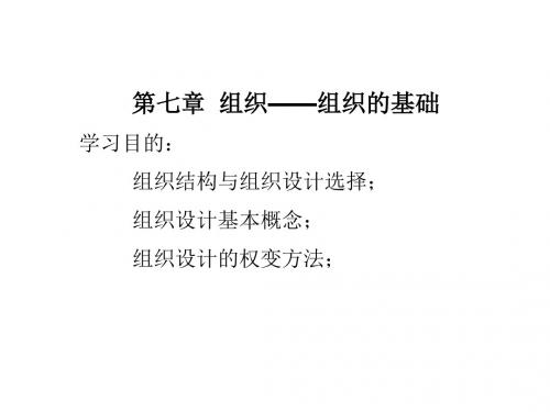 七组织PPT课件