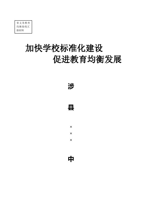 中学义务教育均衡发展汇报材料