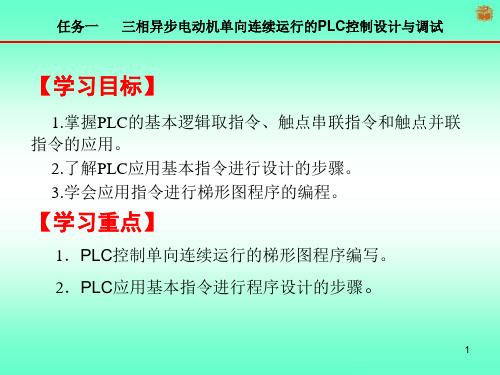 6.1 三相异步电动机单向连续运行的PLC控制设计与调试