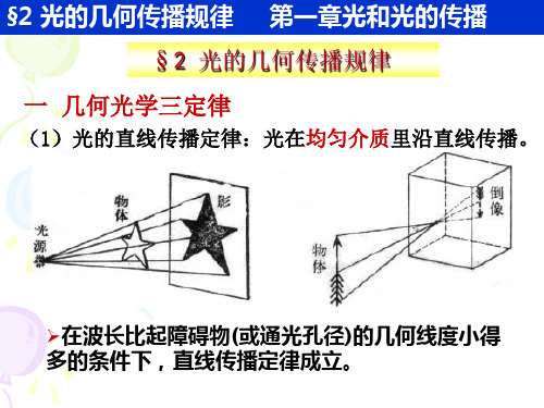 光的几何光学传播规律