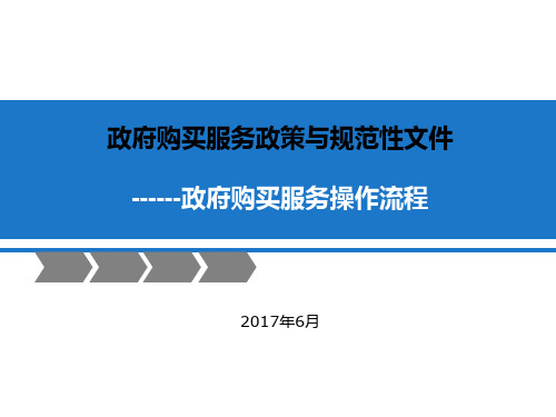 政府购买服务项目操作流程20170612