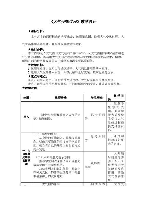 2022-2023学年鲁教版高中地理必修第一册教学设计2-1 大气圈与大气运动 (18)