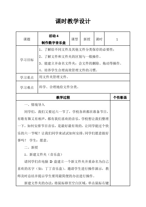 活动4 制作数字音乐盒