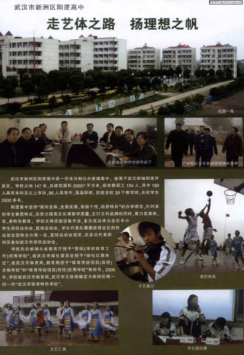 武汉市新洲区阳逻高中 走艺体之路 扬理想之帆