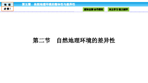 《金版新学案》2018-2019学年高中(人教版 )地理必修1课件：第5章 自然地理环境的整体性与差异性5.2