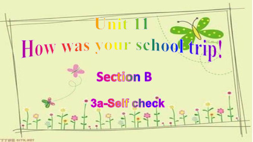 人教新目标版英语七年级下册Unit11SectionB3a-selfcheck课件