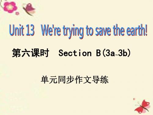 【课时夺冠】2016春九年级英语全册 Unit 13 We’re trying to save the earth(第6课时)习题课件