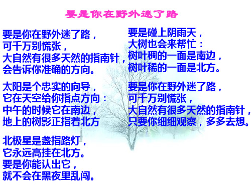 人教版二年级语文下册《要是你在野外迷了路》  实用教学课件PPT