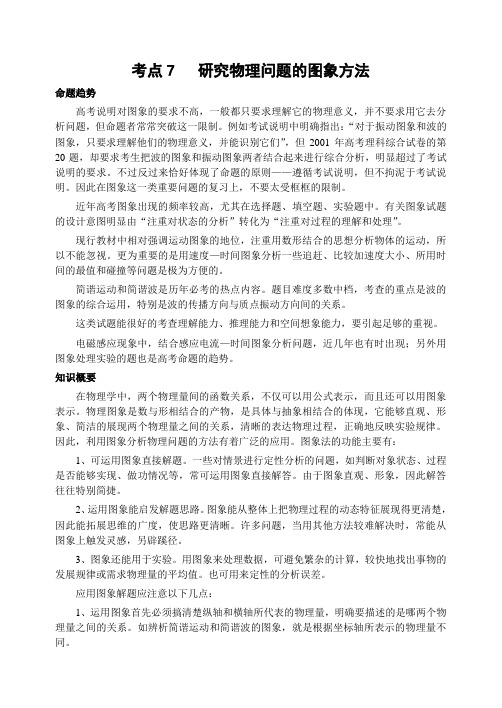 高考专题讲座：第七讲《研究物理问题的图像方法》