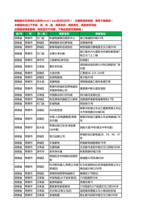 2020新版湖南省常德市数码商城工商企业公司商家名录名单联系电话号码地址大全412家