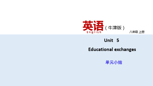 5.11 Unit 5 单元小结(课件)-八年级英语上册(牛津广州深圳沈阳通用)