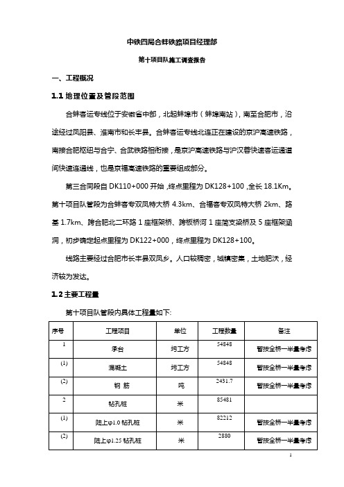 合蚌十队施工调查报告