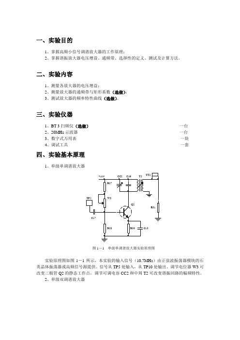 通信电子电路 实验二