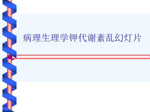 病理生理学钾代谢紊乱幻灯片