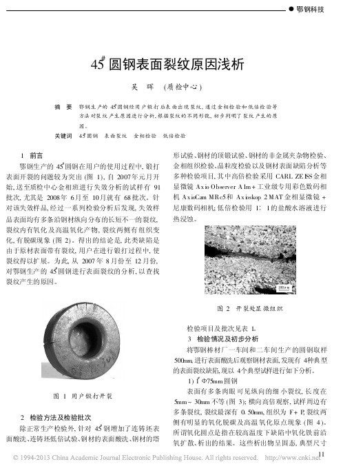 45_圆钢表面裂纹原因浅析_吴晖