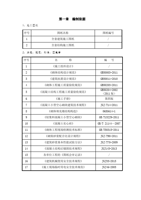 二次结构施工方案