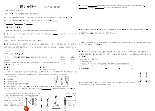 浮力专题----求浮力的几种方法