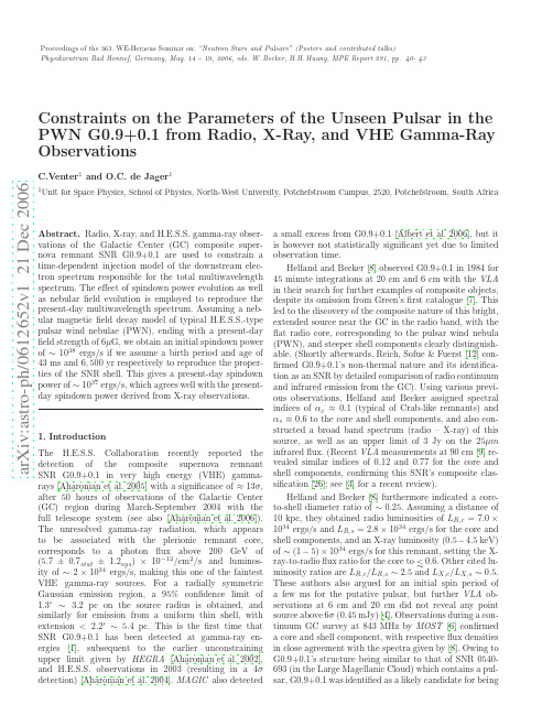 Constraints on the Parameters of the Unseen Pulsar in the PWN G0.9+0.1 from Radio, X-Ray, a