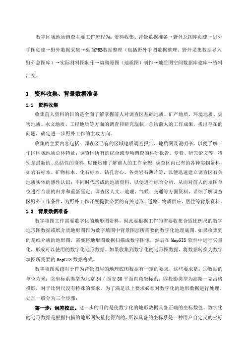 数字化地质填图操作野外部分